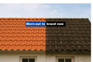 worn out to brand new roof .