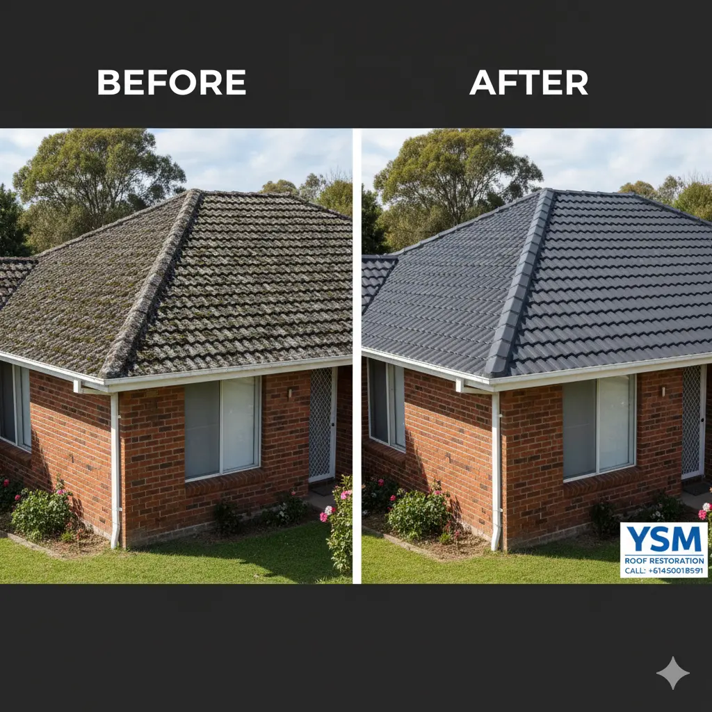 YSM Roof Restoration - Before and After